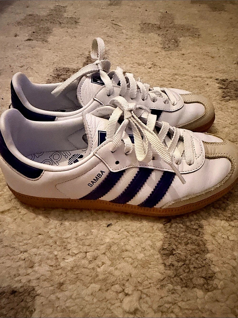 adidas Samba Sneakers White & purple US 6.5